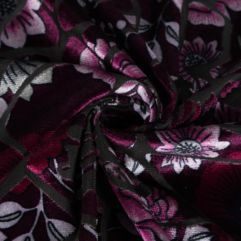 Nylon Polyester Spandex vypálená korejská sametová tkanina 282